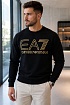 Мужской чёрный свитшот Emporio Armani logo-print