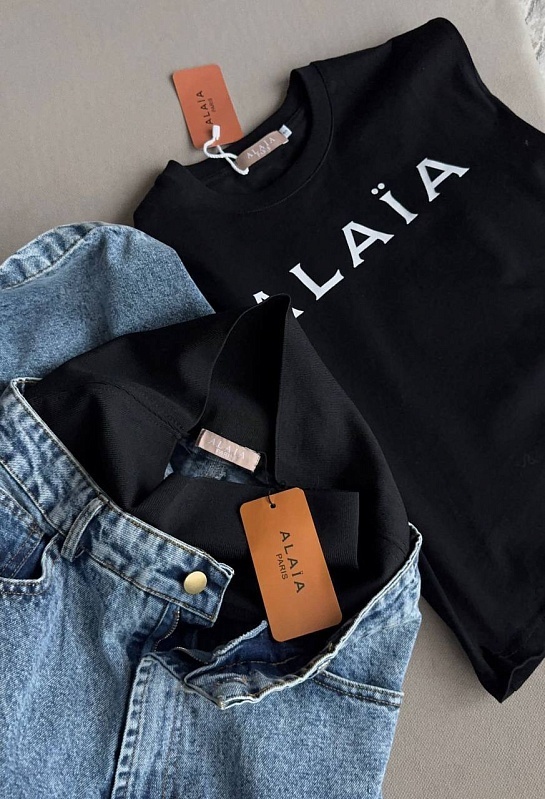 Женские синие джинсы Alaia