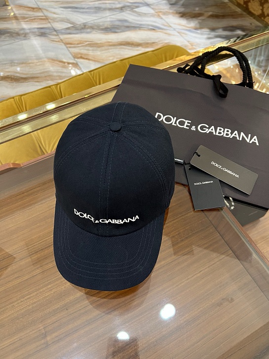 Бейсболка синего цвета Dolce & Gabbana logo-embroidered
