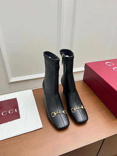Женские кожаные сапоги Gucci Signora premium   
