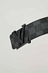 Кожаный ремень Louis Vuitton Initiales Damier Graphite (ширина 4 см)