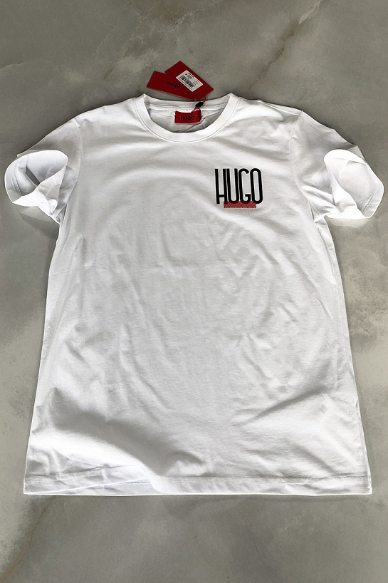 Мужская белая футболка Hugo Boss