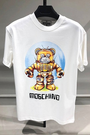 Белая футболка Moschino Couture Robot Teddy graphic-print   