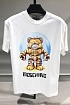 Белая футболка Moschino Couture Robot Teddy graphic-print