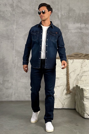 Мужские джинсы Loro Piana тёмно-синего цвета   