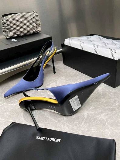 Женские кожаные туфли на каблуке Yves Saint Laurent premium   