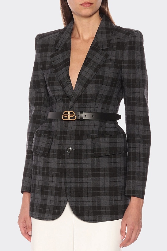 Кожаный ремень Balenciaga (ширина 3 см, длина 85 / 90 см)