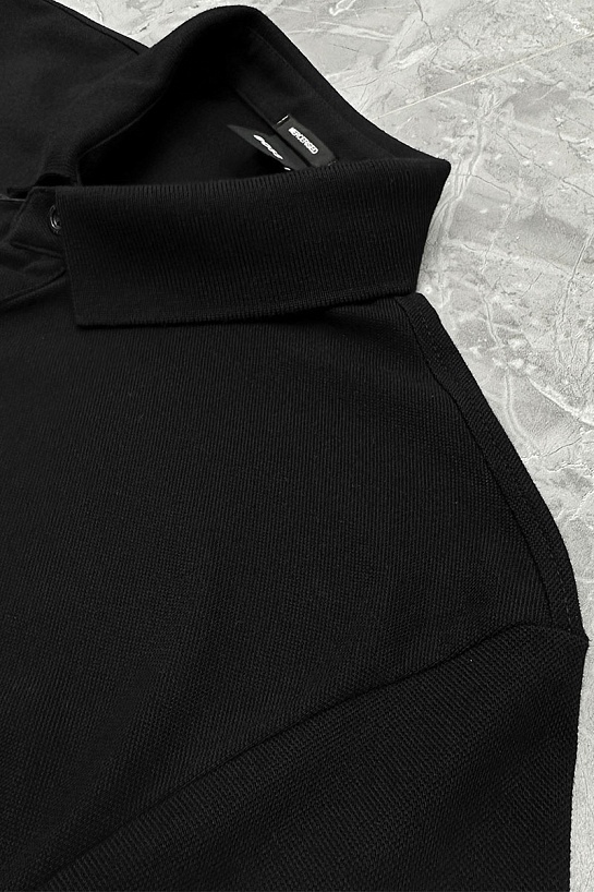 Чёрное поло Hugo Boss x Matteo Berrettini