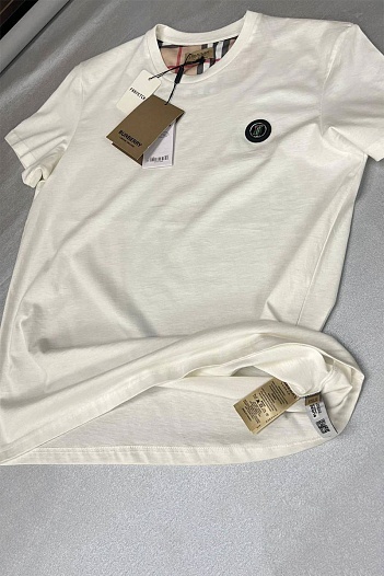 Мужская белая футболка Burberry TB   