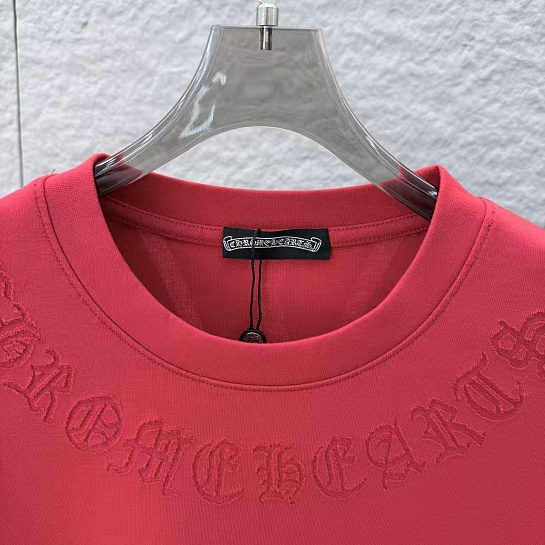 Красная оверсайз футболка Chrome Hearts premium