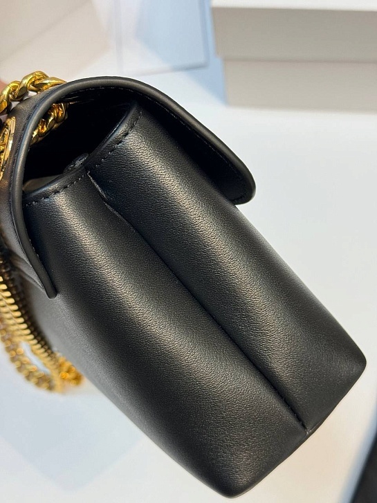 Женская сумка Celine Victorire Medium Premium 21x12x7 см - Black / Gold