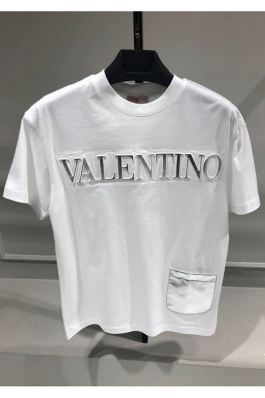 Мужская футболка Valentino high-shine logo - White