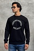 Чёрный свитшот Emporio Armani logo embroidery