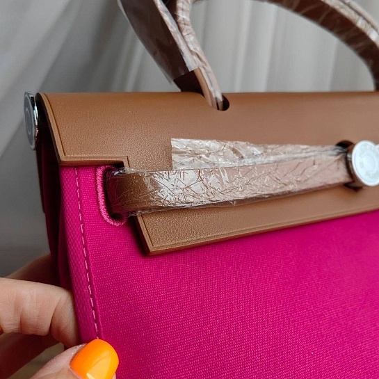 Женская сумка Hermes HerBag 30x25 см - Pink