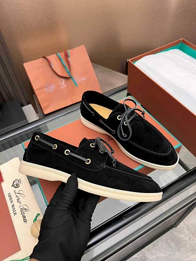 Женские замшевые лоферы Loro Piana premium   