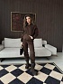 Женский костюм тройка на флисе Schiaparelli premium - Brown