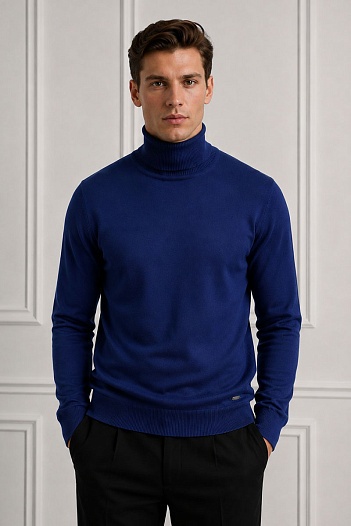 Мужская синяя водолазка Maglione   