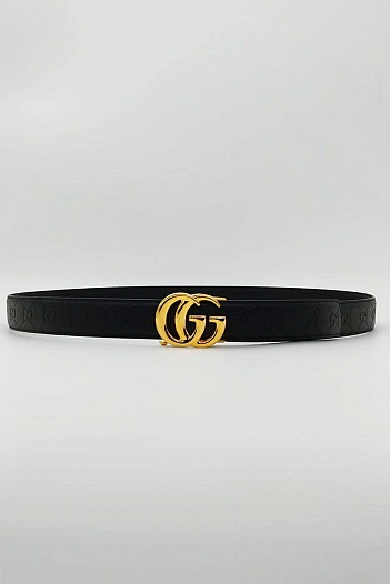 Брендовый кожаный ремень Gucci (ширина 3.8 см, длина 125 см)   