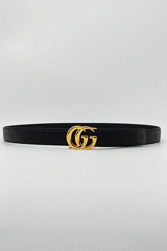 Брендовый кожаный ремень Gucci (ширина 3.8 см, длина 125 см)
