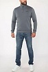 Мужской джемпер Armani Exchange zip-neck - Grey