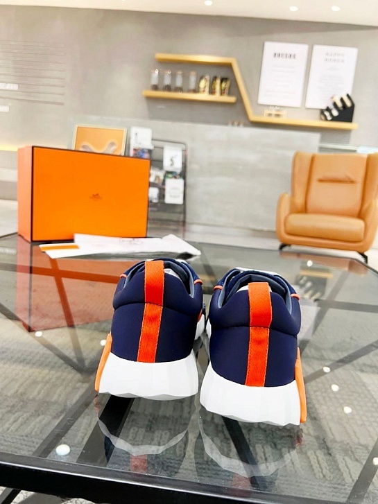 Мужские замшевые кроссовки Hermes Bouncing - Blue