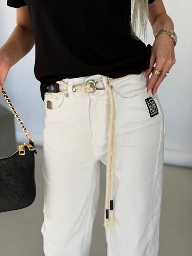 Женские белые джинсы Loewe premium   