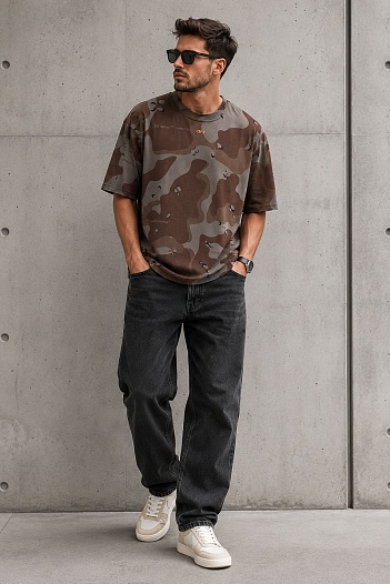 Оверсайз футболка Off-White Arrows Camo   