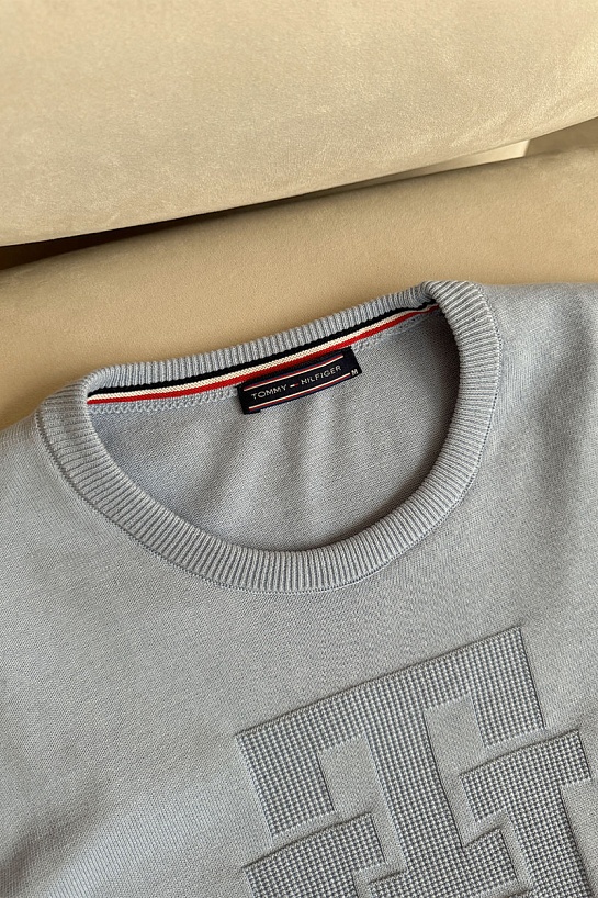 Мужской джемпер Tommy Hilfiger голубого цвета