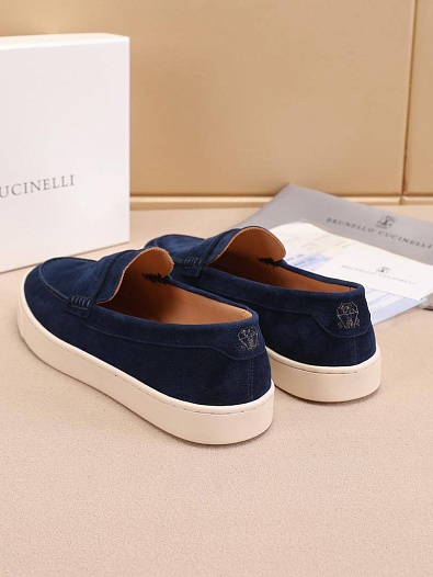 Мужские замшевые лоферы Brunello Cucinelli   