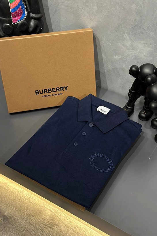 Мужское поло Burberry Oak Leaf Crest - Navy