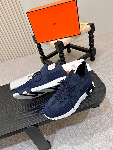 Текстильные кроссовки Hermes lift slip-on   