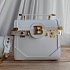 Женская кожаная сумка Balmain B-Buzz 23x21x11 см - White