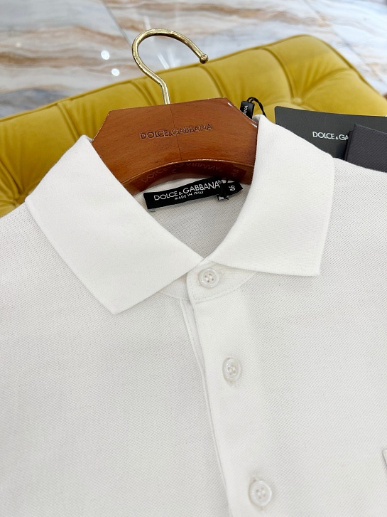 Мужское поло Dolce & Gabbana Premium - White
