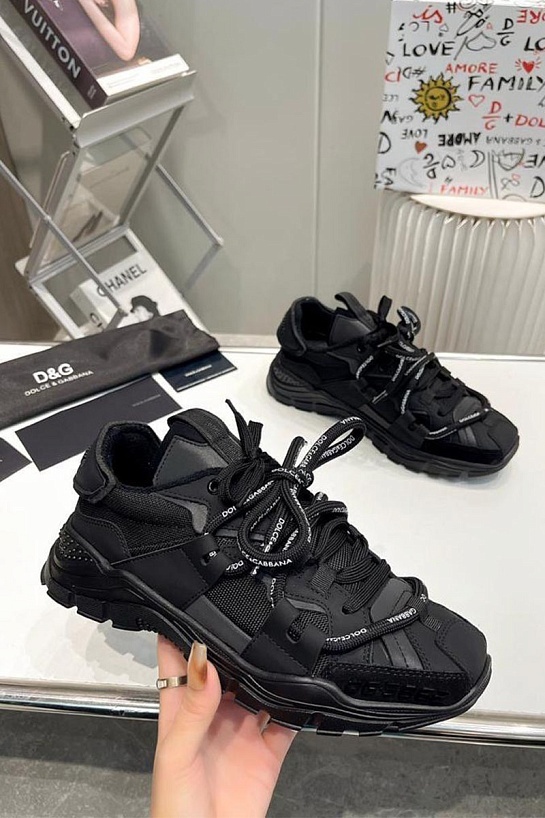 Комбинированные кроссовки Dolce & Gabbana Space - Black