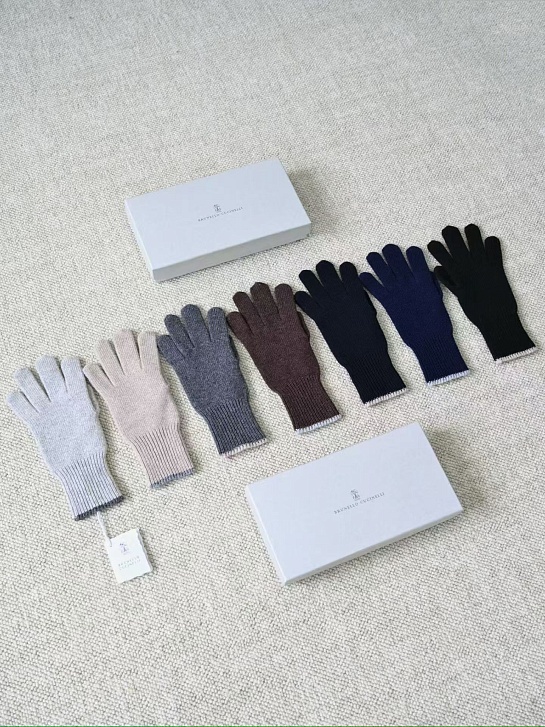 Кашемировые перчатки Brunello Cucinelli premium - Dark Grey