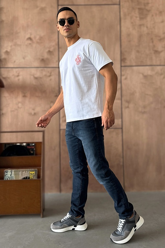 Белая оверсайз футболка Chrome Hearts