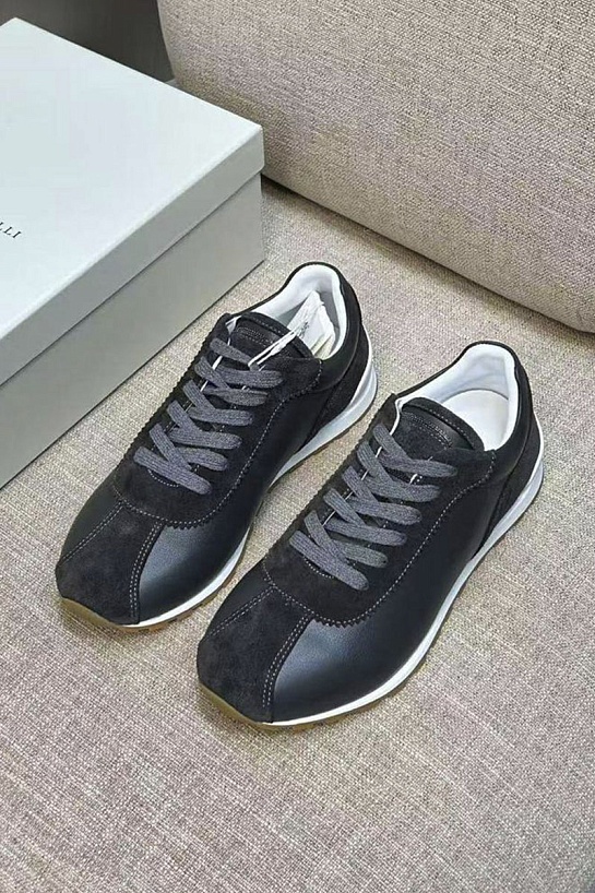 Женские комбинированные кроссовки Brunello Cucinelli low-top premium
