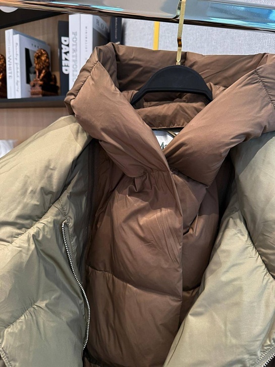 Женский пуховик с капюшоном Max Mara premium - Green