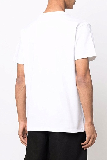 Мужская футболка Alexander McQueen zipped logo - White   