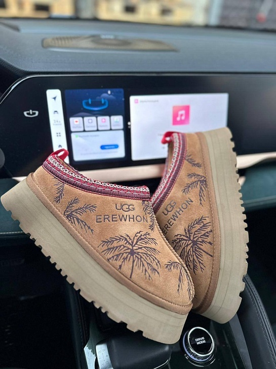 Женские замшевые ботинки UGG Tazz Platform Erewhon - Chestnut