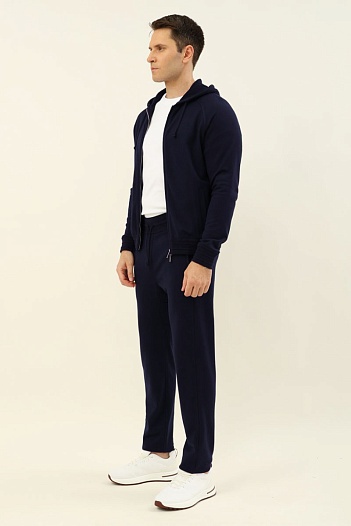 Тёмно-синяя кофта на молнии Loro Piana premium   