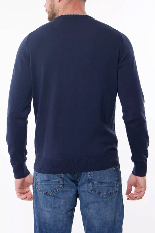 Мужской джемпер Tommy Hilfiger logo-embroidered - Navy