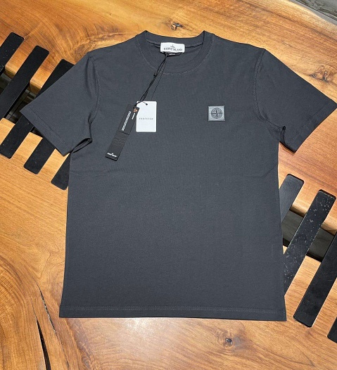 Мужская футболка Stone Island compass-patch - Anthracite   