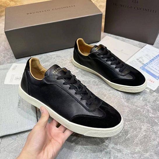 Мужские комбинированные кроссовки Brunello Cucinelli