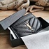 Кожаный чёрный кардхолдер Yves Saint Laurent 10.5x7.8 см