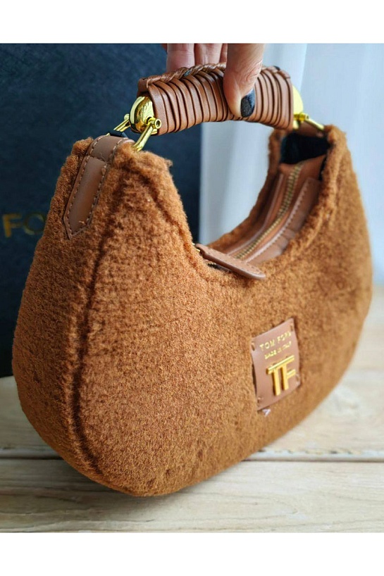 Сумка Tom Ford Bianca Shearling Mini Hobo 19x26 см