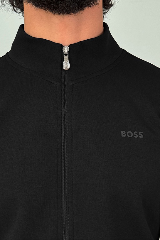 Кофта на молнии чёрного цвета Hugo Boss