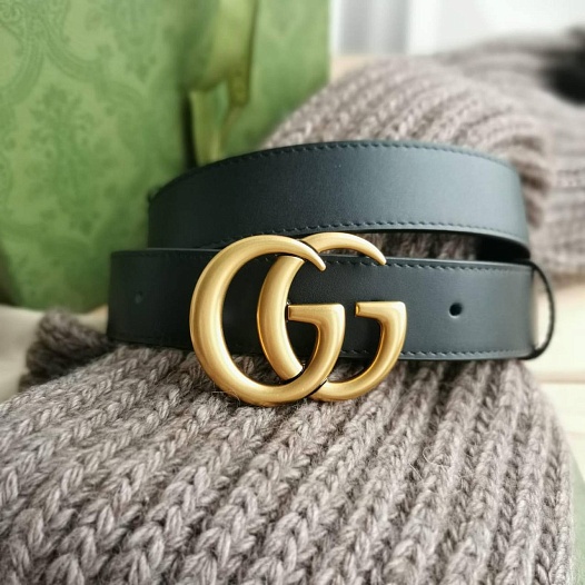 Кожаный ремень Gucci -  ширина 2 / 3 см, длина 80 / 85 см   