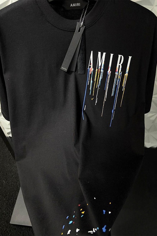 Мужская чёрная футболка Amiri
