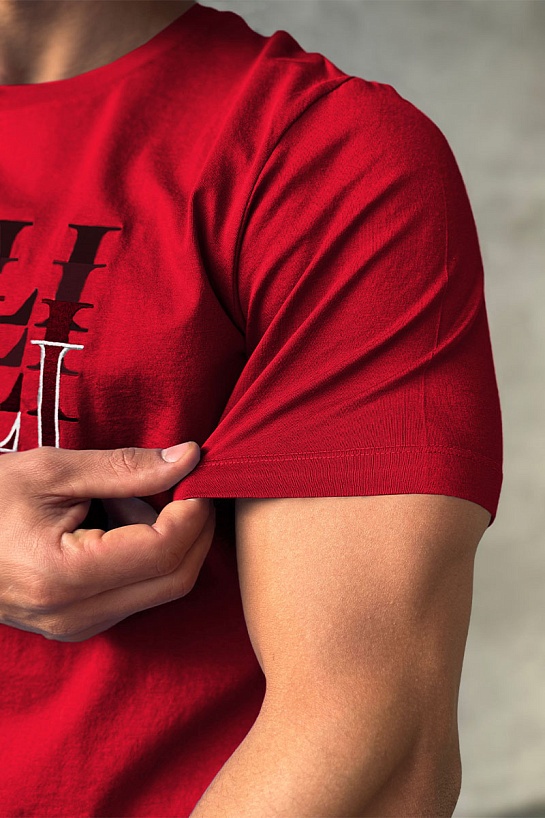 Мужская футболка Zilli красного цвета